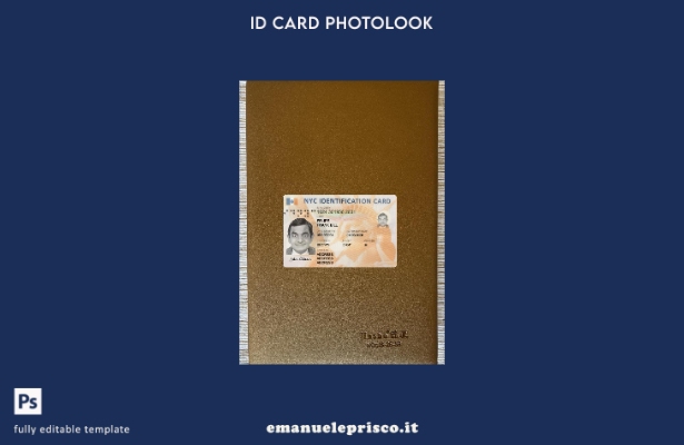 modello frontale photolook per carta d'identità USA New York in stile verificato